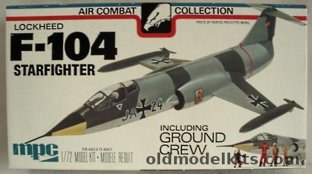 MPC 1/72 Lockheed F-104 Luftwaffe with Ground Crew  (Ex-Airfix), 2-2107 plastic model kit